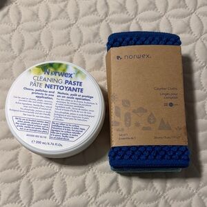 NWT, Norwex cleaning paste and set of three counter cloths bundle